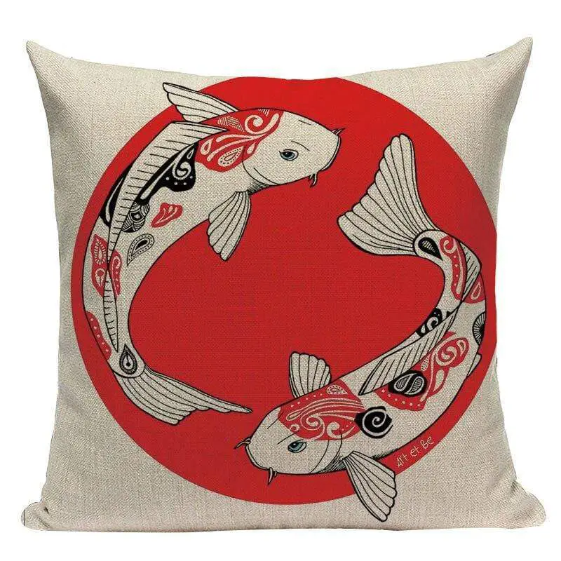 Traditional KOÏ </br> Japanese Cushion Cover
