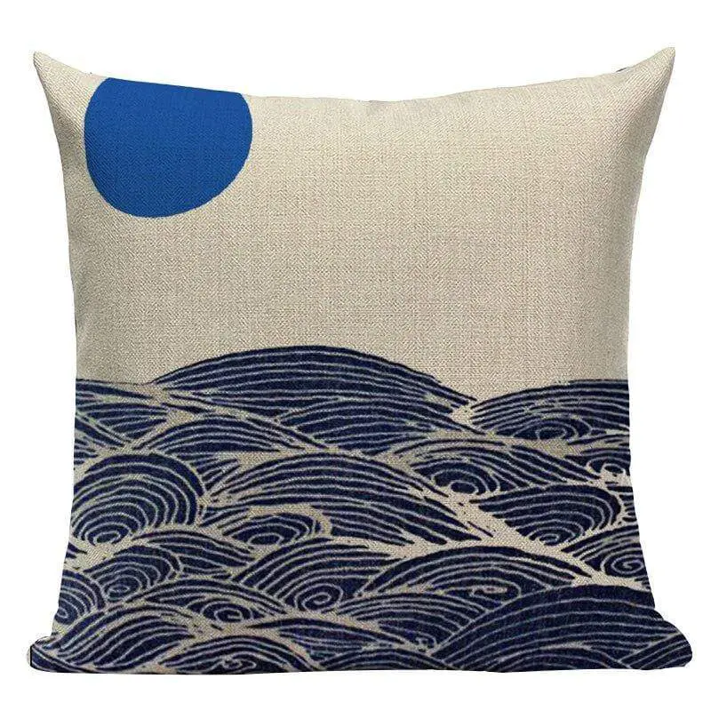 Traditional Ocean </br> Japanese Cushion Cover