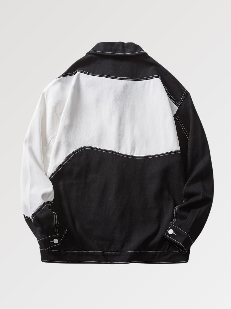 Veste en Jean Noir 'Black & White'
