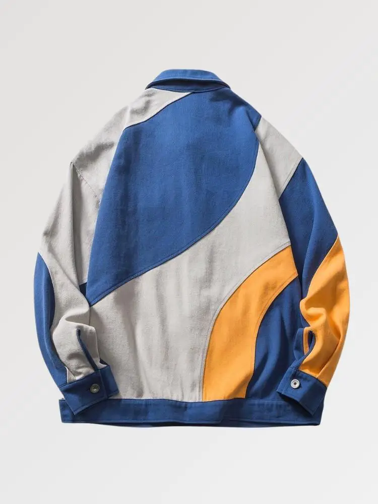 Japanese Streetwear Patchwork Jacket | Japanese Temple