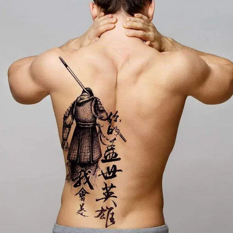 warrior kanji tattoo