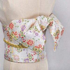 White Kimono Belt </br> Womens Obi