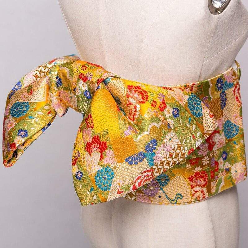 Yellow Kimono Belt </br> Womens Obi